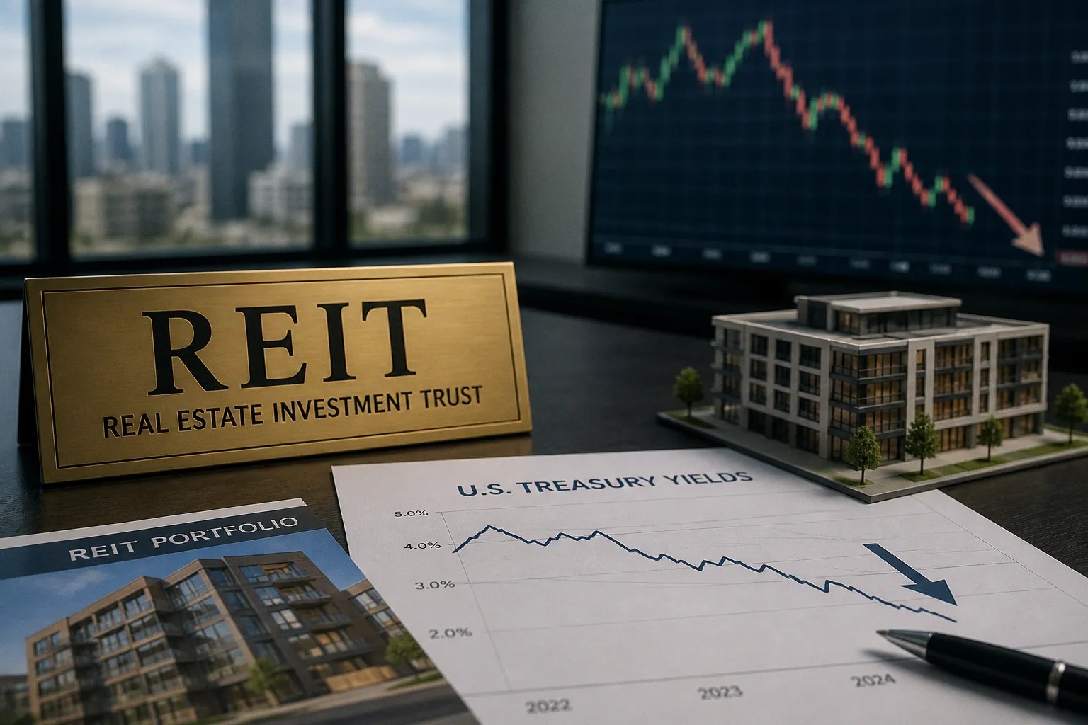 Czy spadające rentowności obligacji to sygnał do powrotu w stronę spółek REIT?